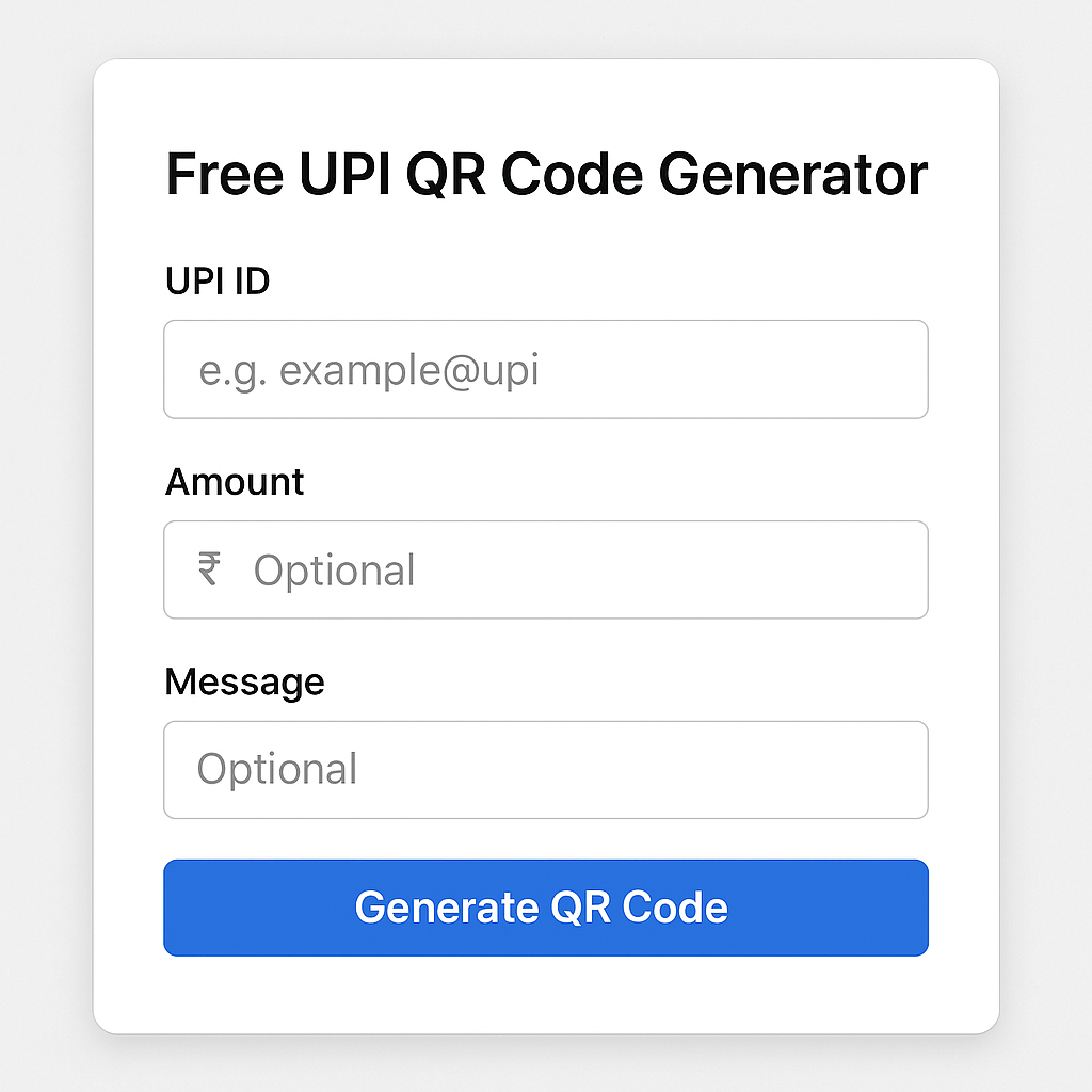 free upi qr code generator