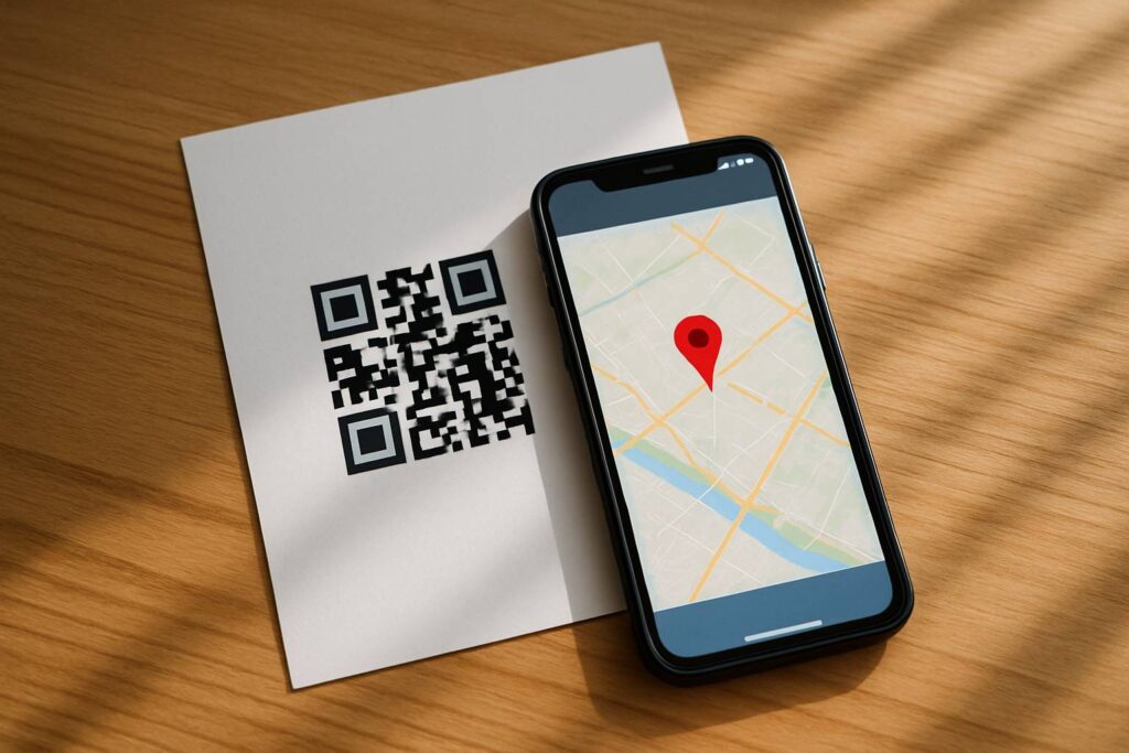 generate qr code for google map location
