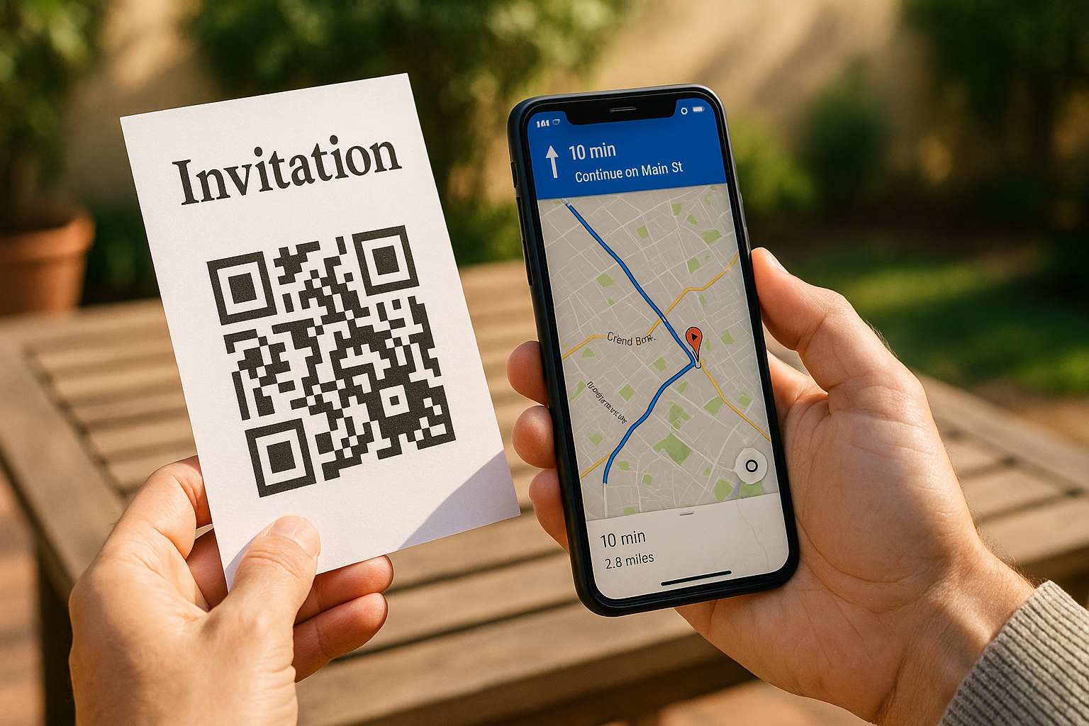 how to create qr code for google map location