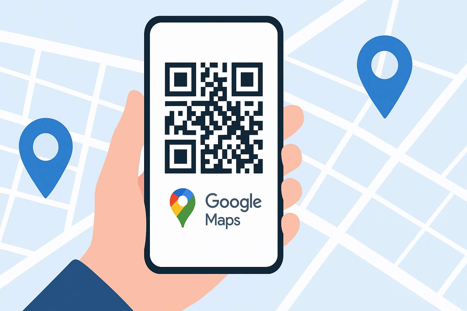 how to get qr code in google map
