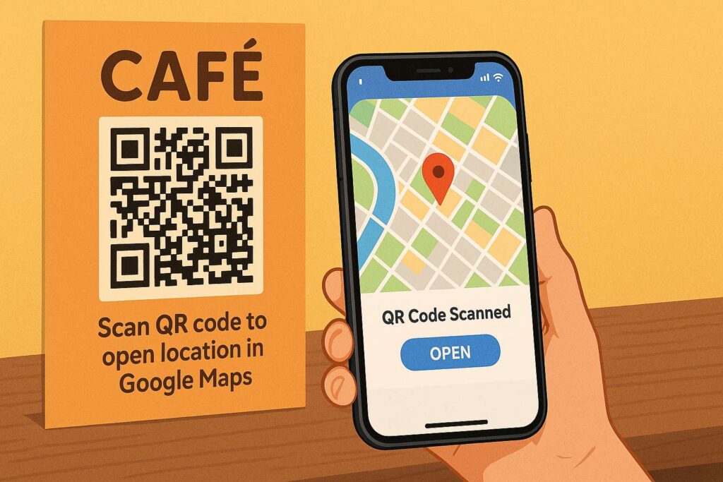 google map location qr code
