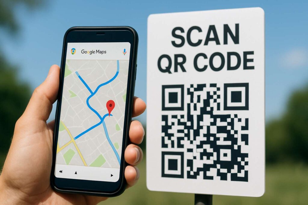 google map link to qr code