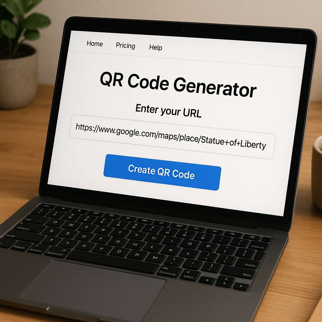 generate qr code for google maps link