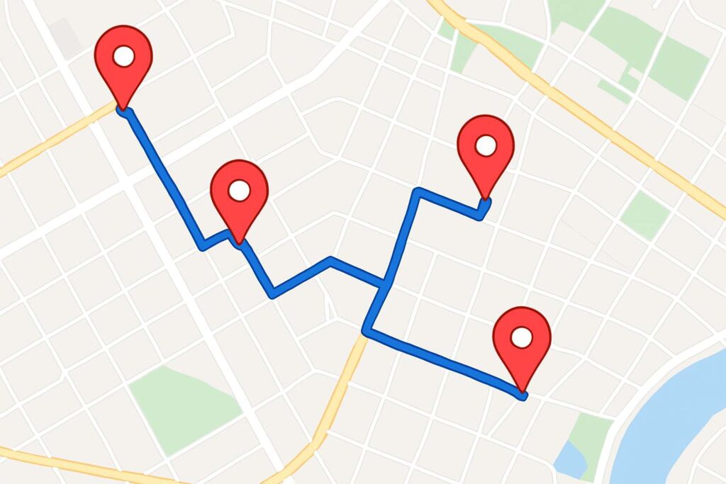 multi stops on map qr code