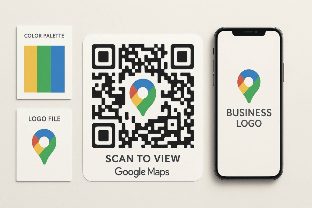 google map qr code generator with logo