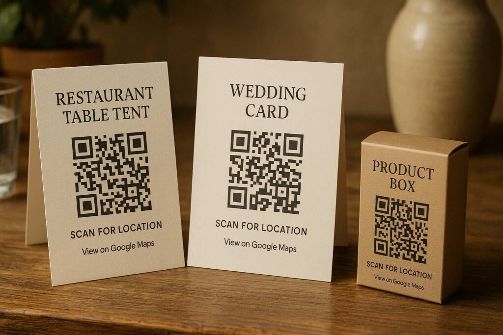 convert google maps location to qr code