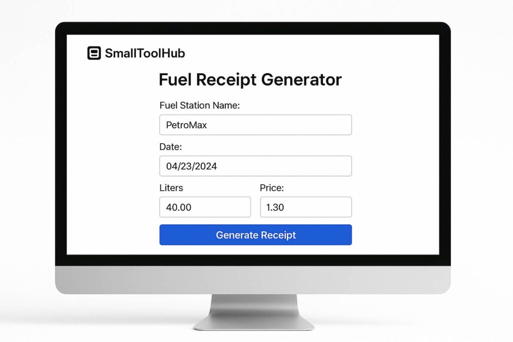 fuel receipt maker