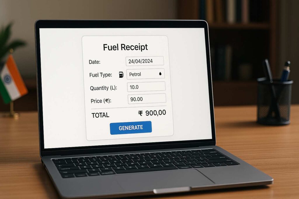 free gas receipt maker