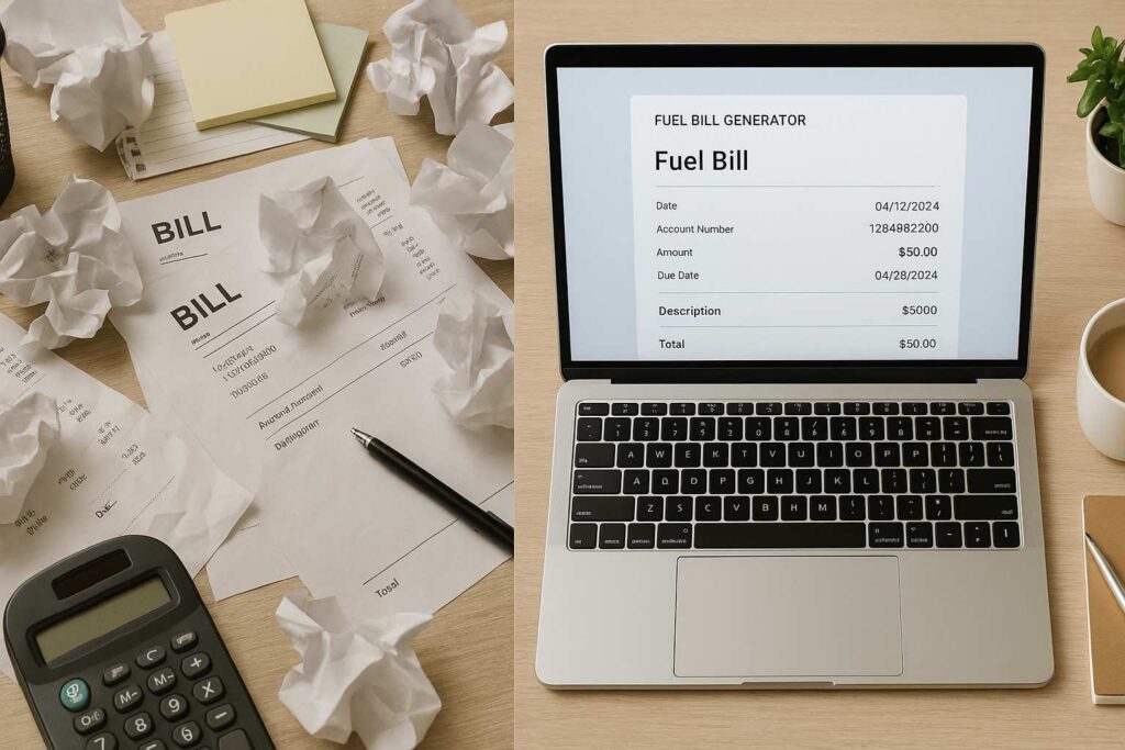 online fuel bill generator