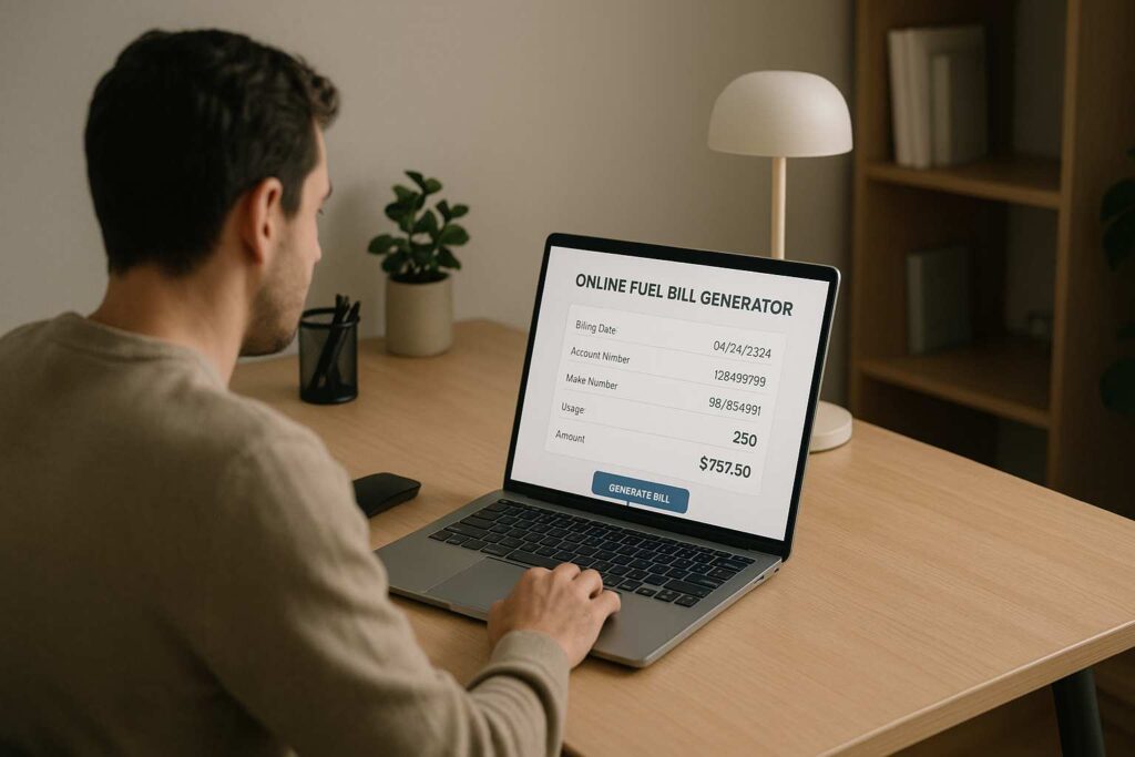 generate fuel bill online