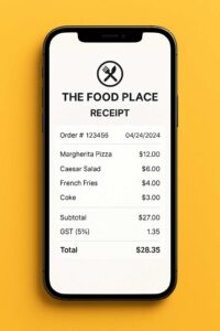 online food bill generator
