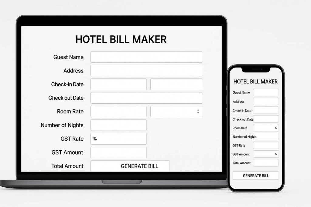 hotel bill maker