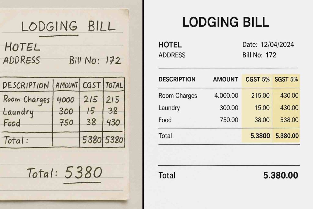 lodging invoice