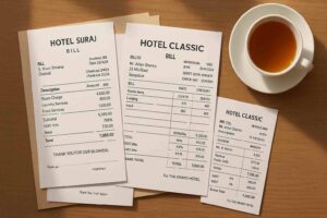 indian hotel bill format