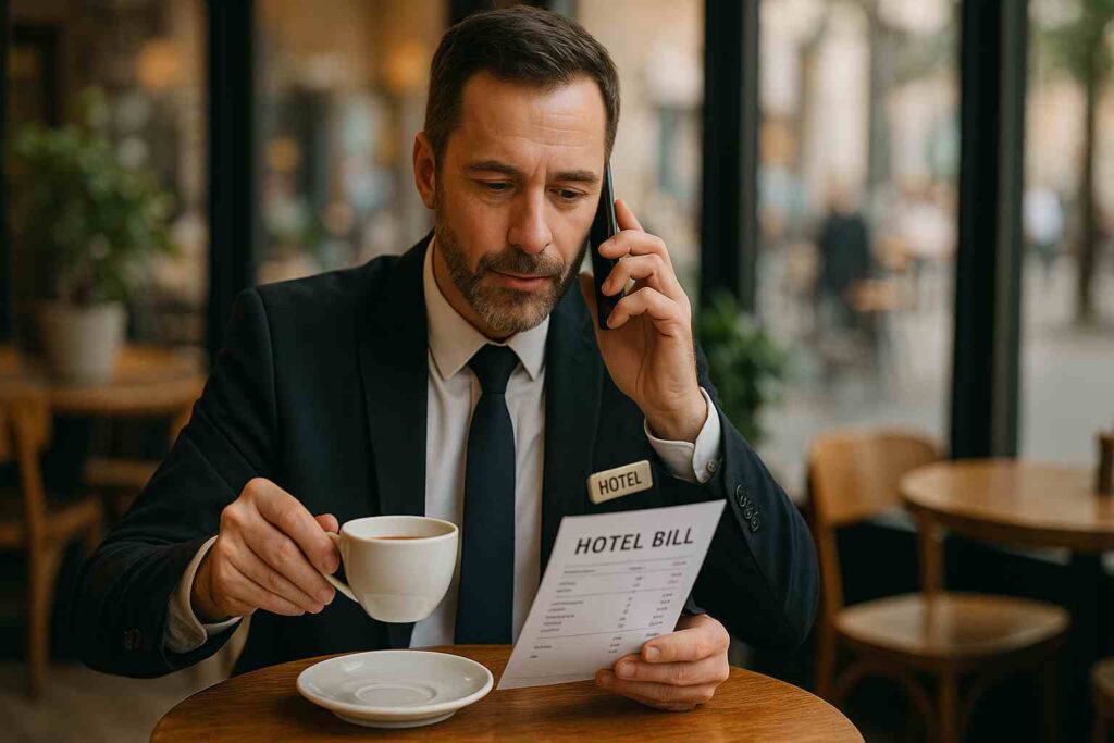 how do you write a hotel bill?