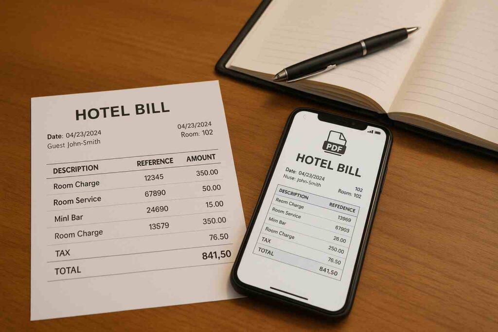 online hotel bill generator
