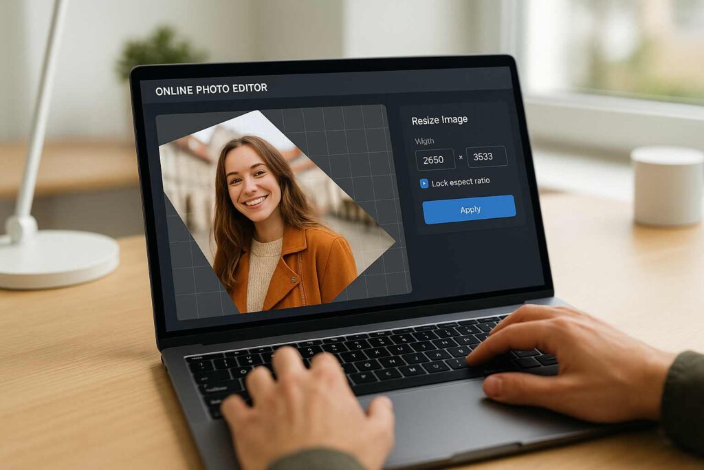 rotate and resize image online