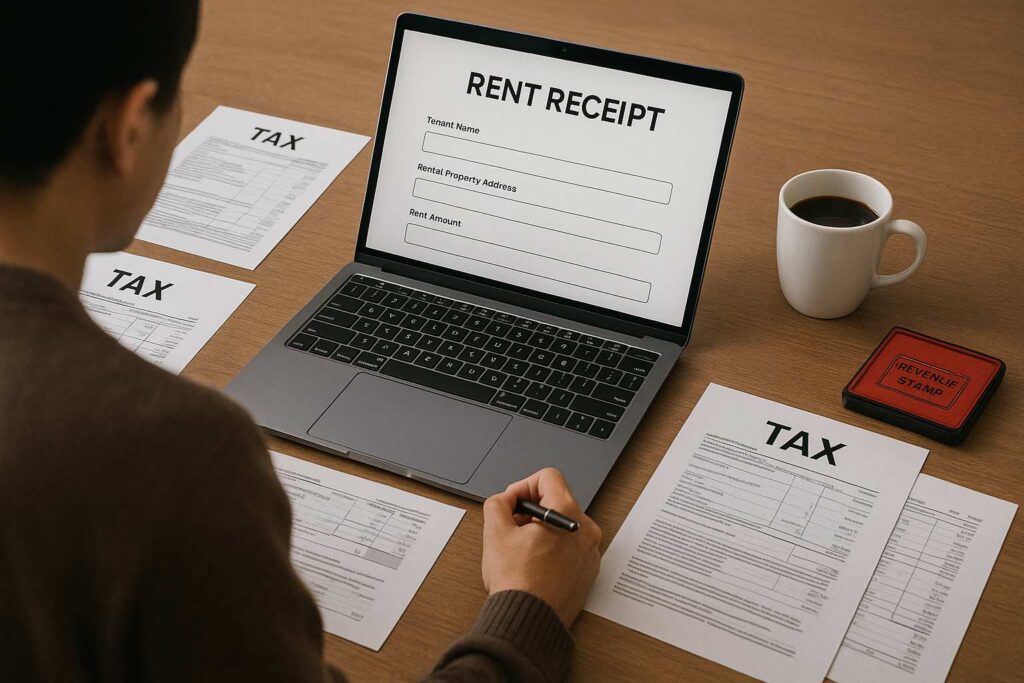 rent receipt format for income tax