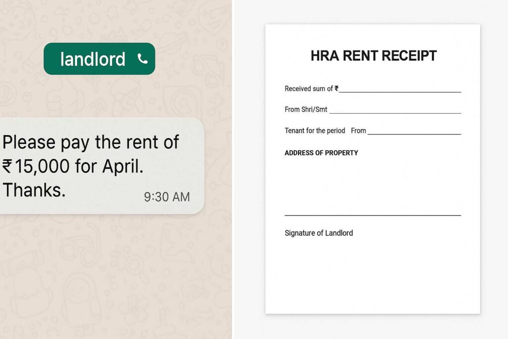 create hra receipt online