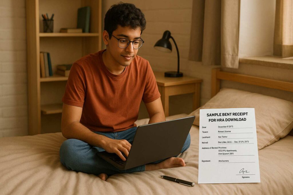 sample rent receipt for HRA download