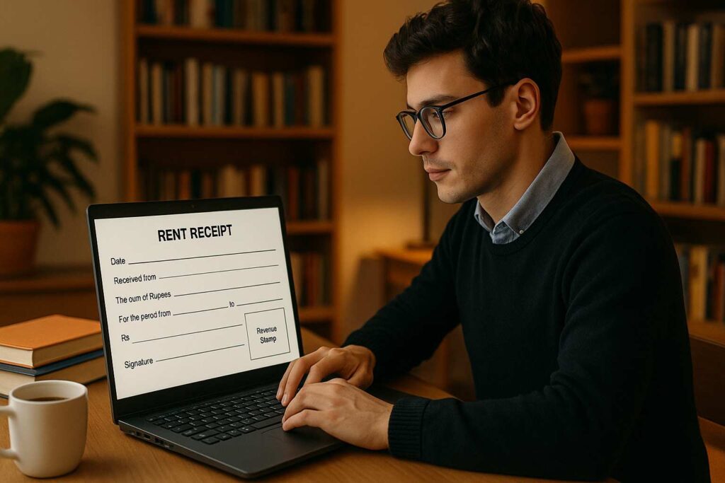generate rent receipt with revenue stamp online