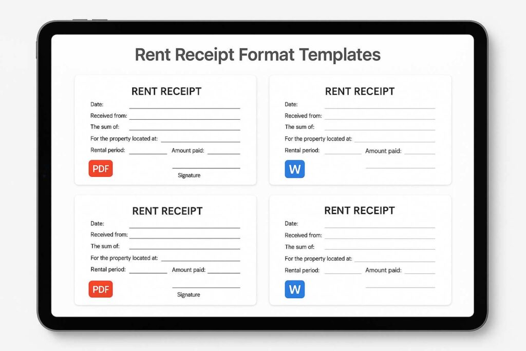 rent receipt format free download