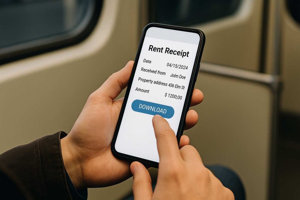 rent receipt format online download