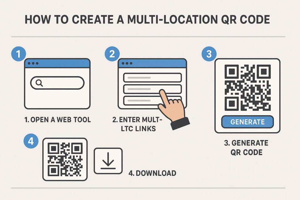 map with directions qr code