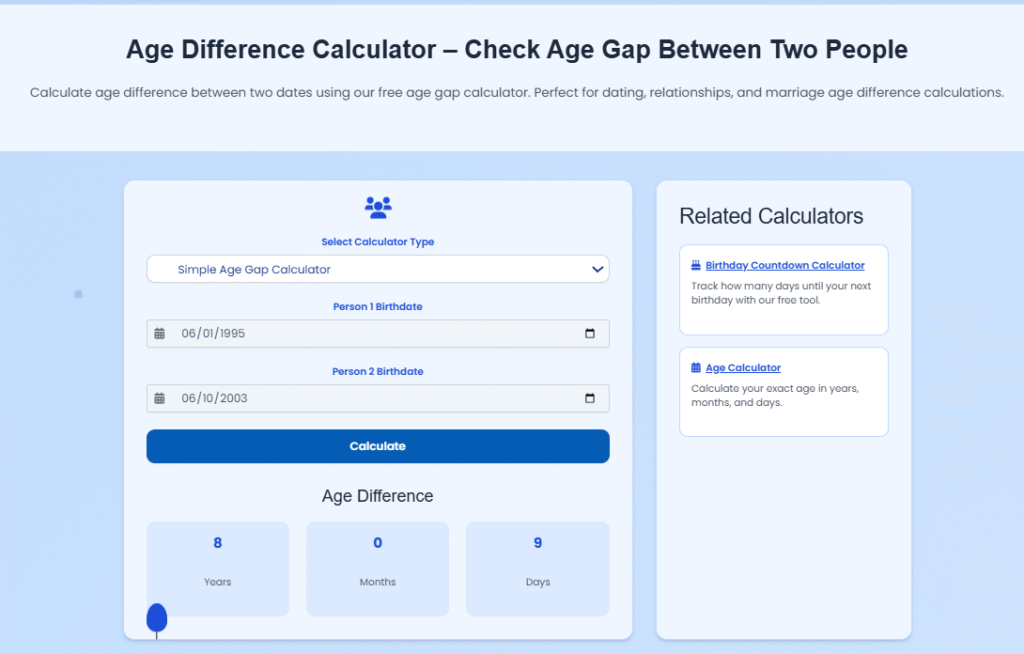 DOB difference tool