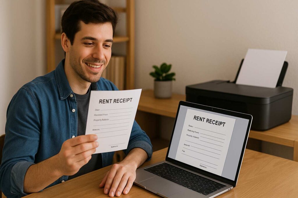 print rent receipt