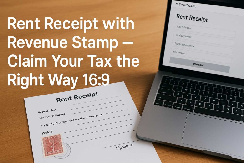 rent receipt with revenue stamp
