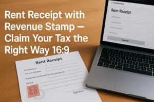 rent receipt with revenue stamp