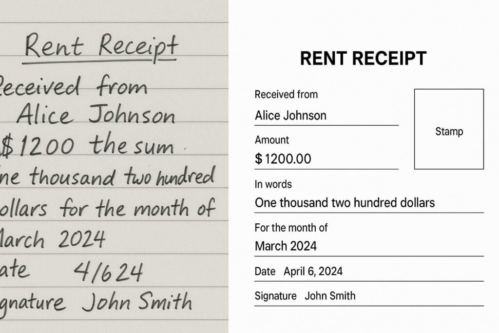 online rent receipt generator without revenue stamp