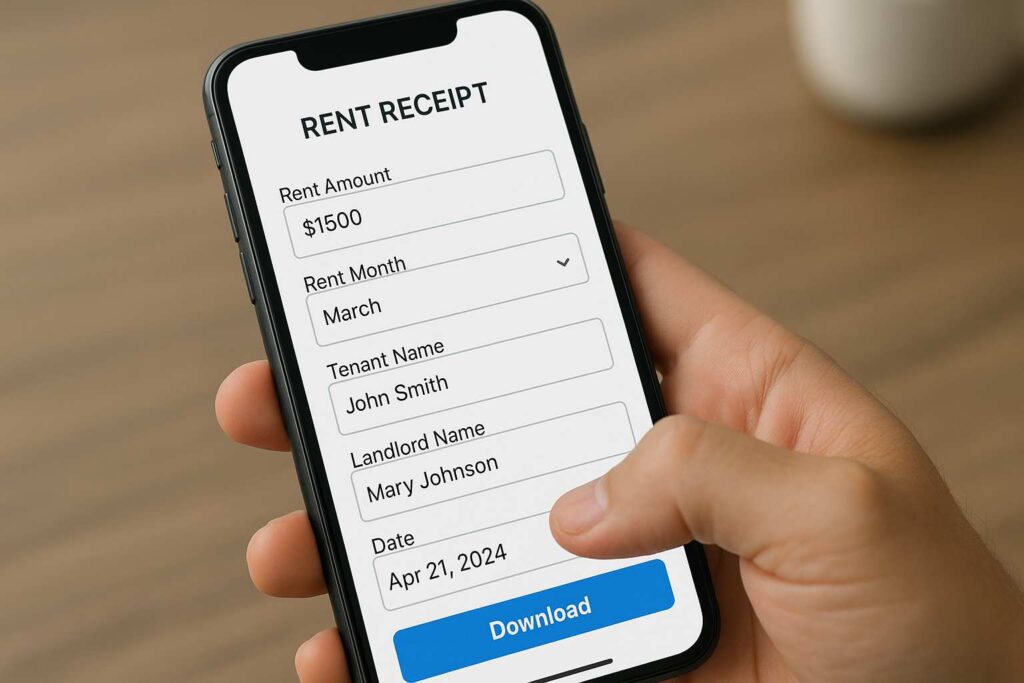 online generate rent receipt