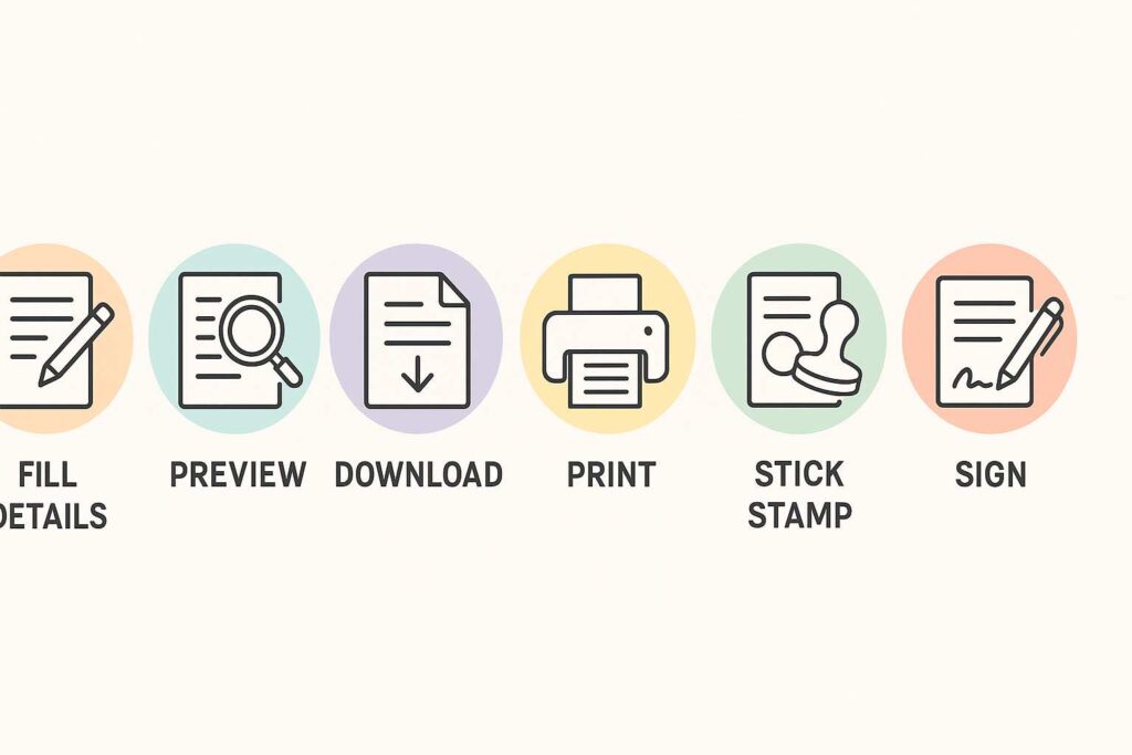 generate rent receipt online with revenue stamp