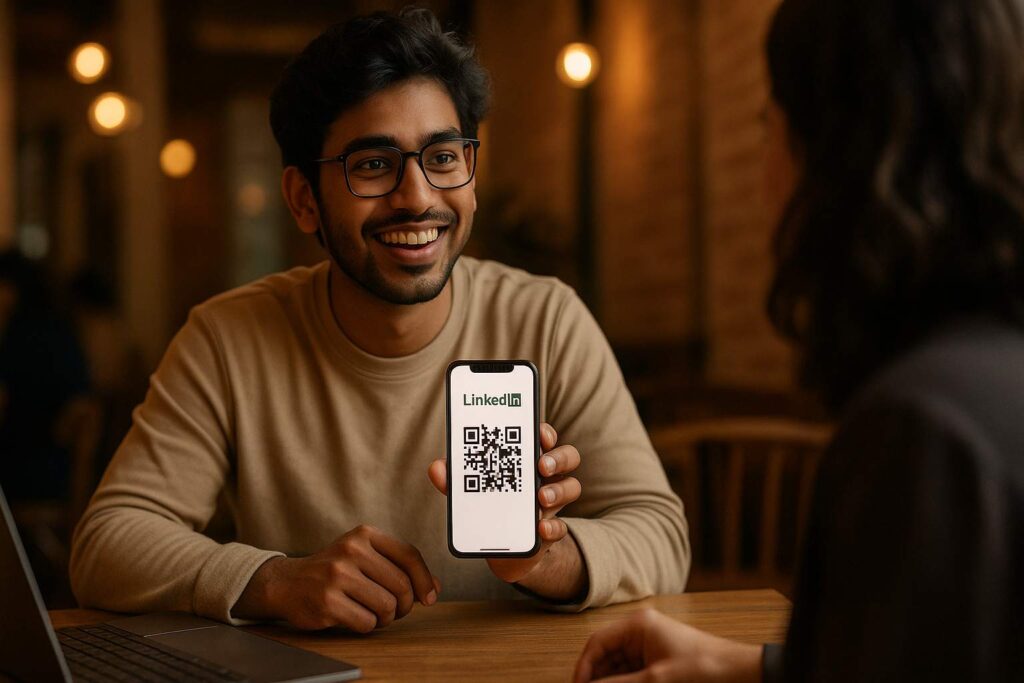 create a linkedin qr code