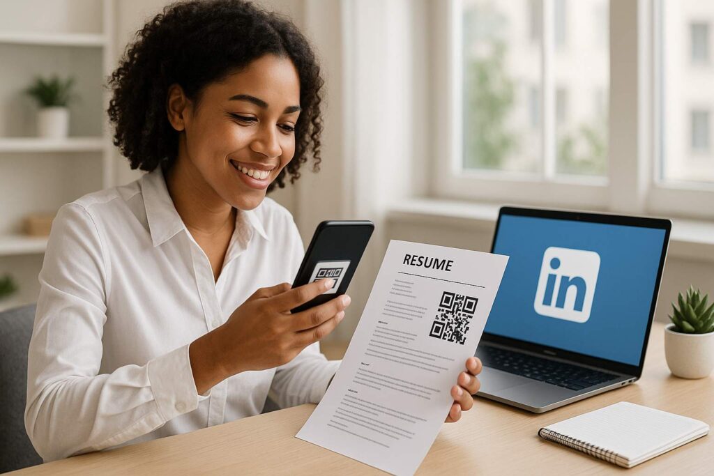 generate qr code for linkedin profile