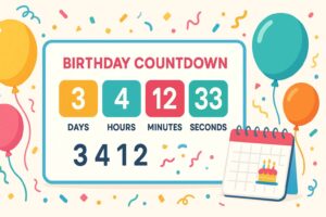 birthday countdown clock