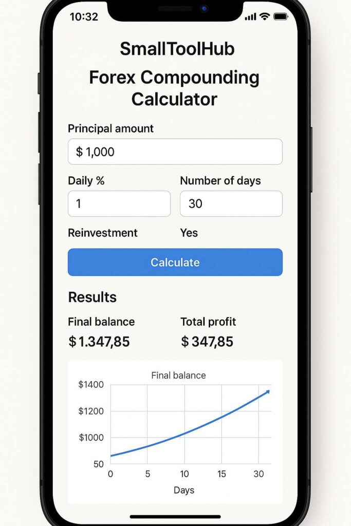 compound calculator trading