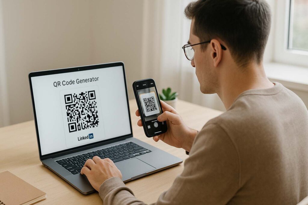 create qr code for linkedin profile