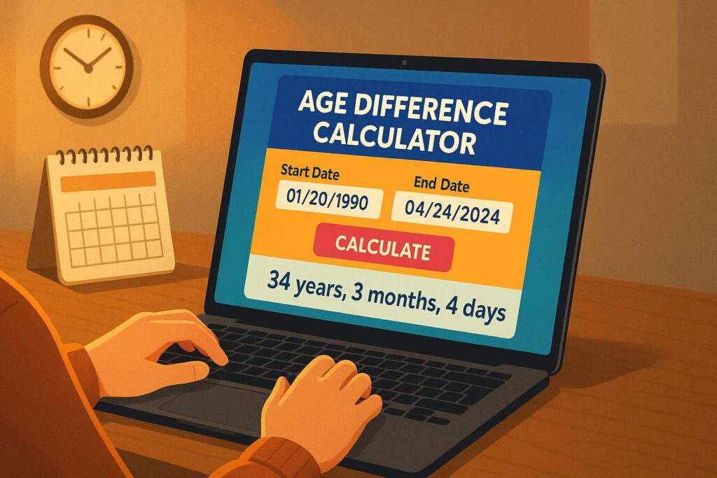 calculate age difference between two dates