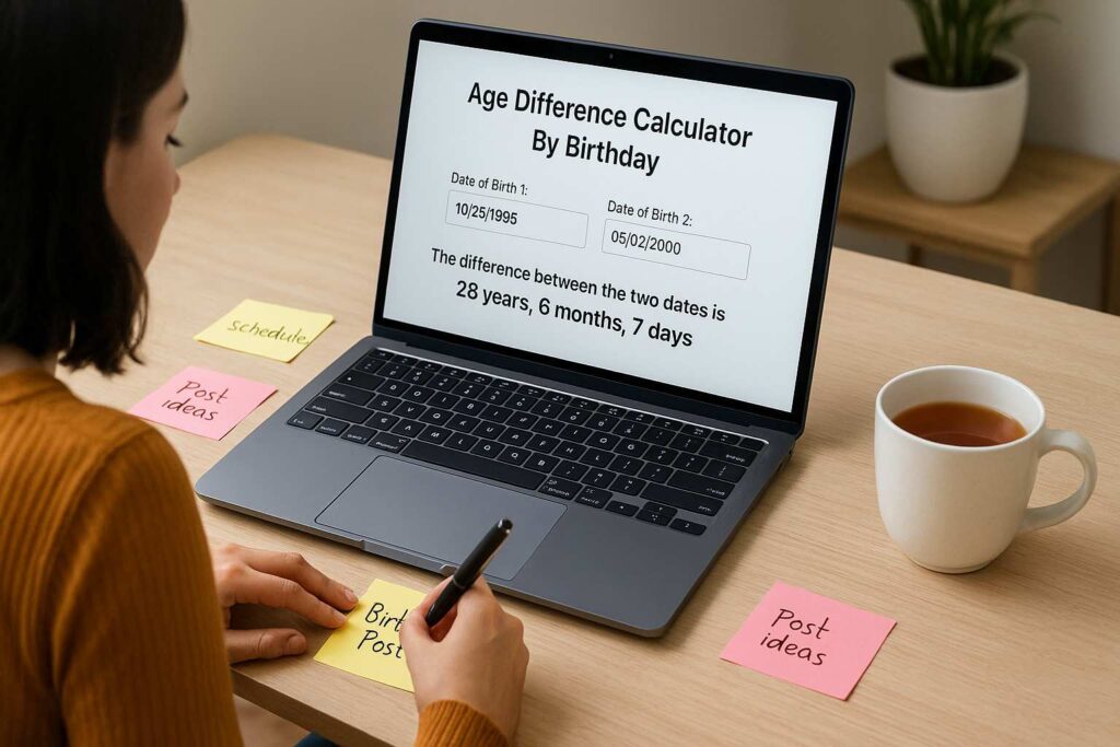 age difference calculator by birthday