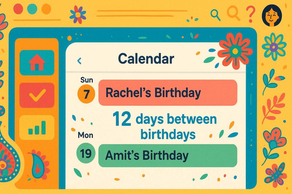 birthday gap calculator