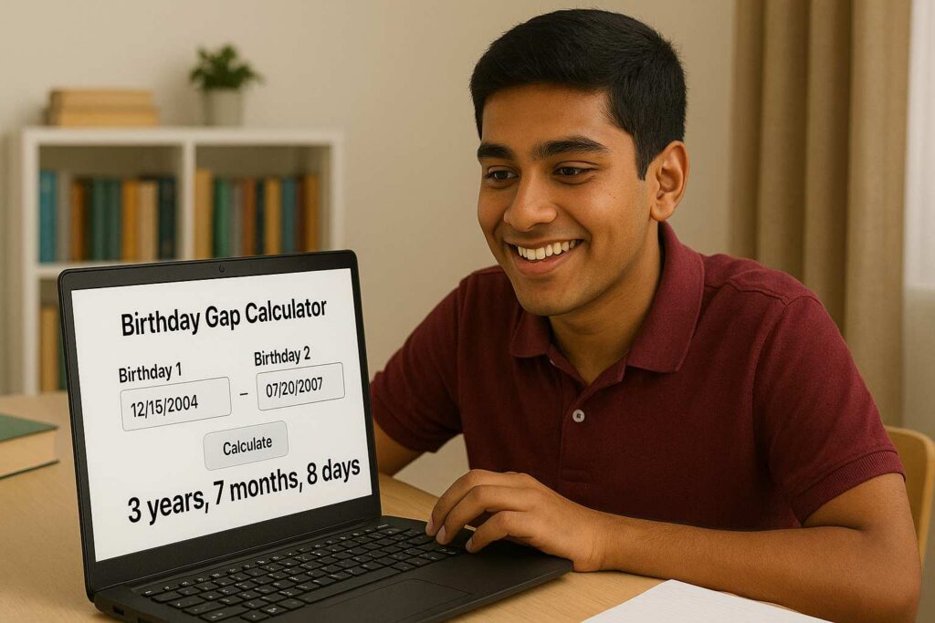 calculate birthday gap