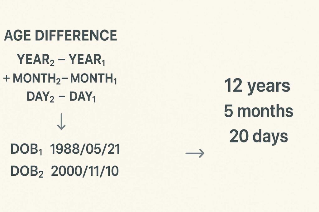 formula for age difference