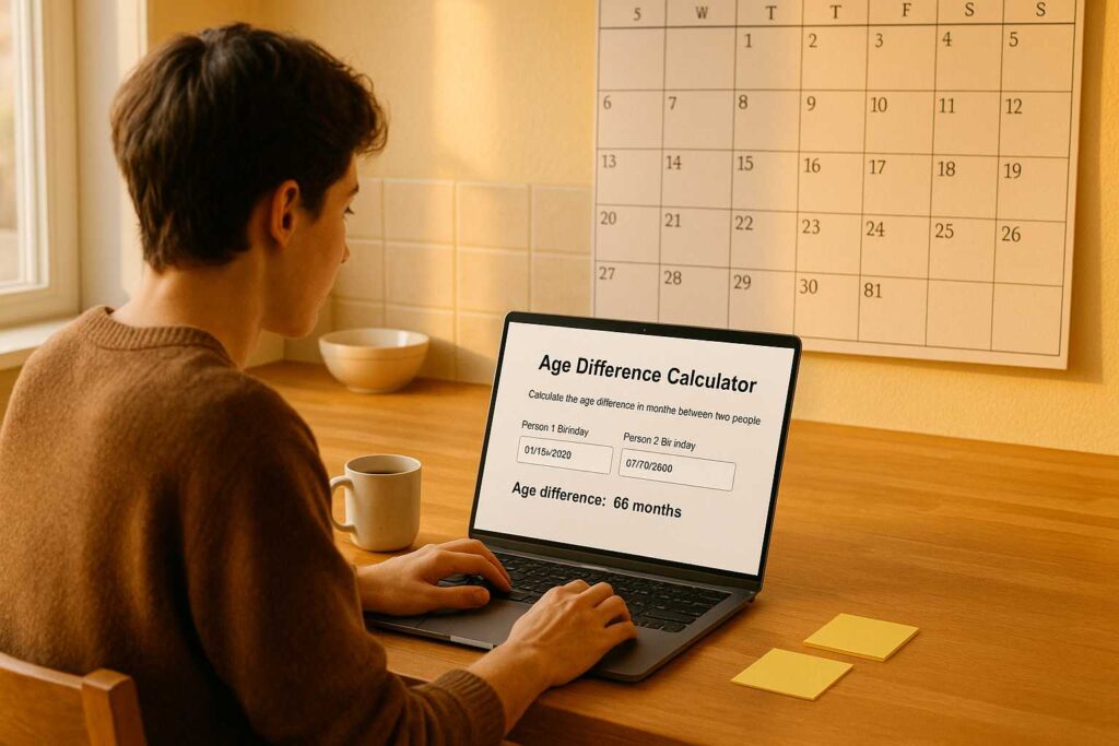 age difference calculator in months